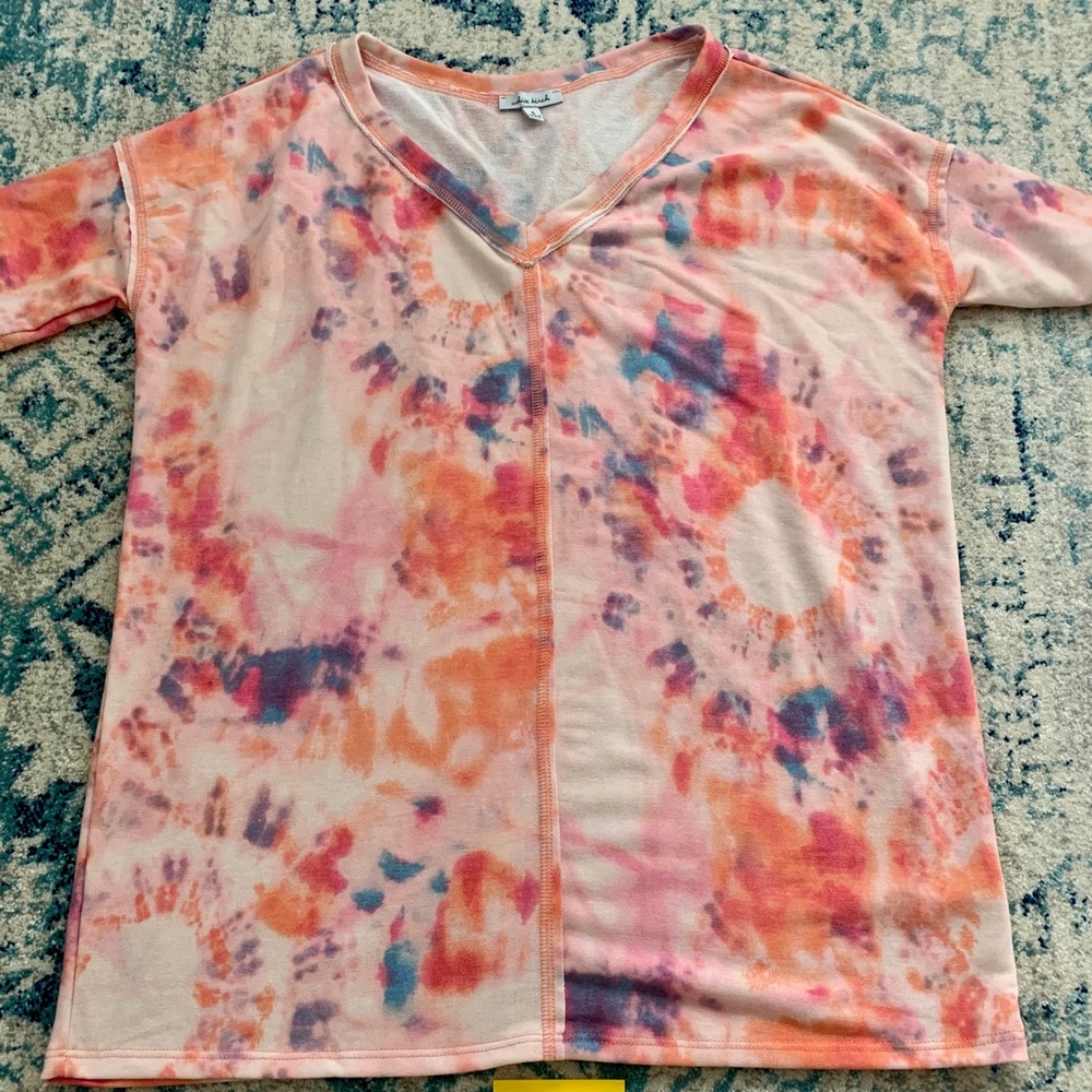 Small tie dye White Birch top